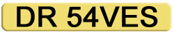 Private Number Plates DR54VES - DR SAVES