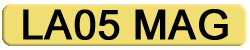Private Number Plates LA05 MAG - LADS MAG