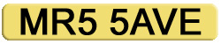 Private Number Plates MR55AVE - MRS SAVE