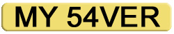 Private Number Plates MY54VER - MY SAVER