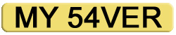 private number plates my54ver - my saver