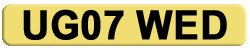 Private Number Plates UG07WED - U GOT WED