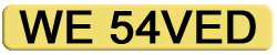 private number plates we54ved - we saved