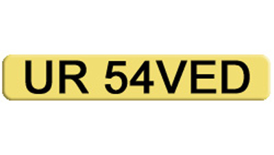 Private car number plate for an evangelist, religious group or even just a doctor UR 54VED